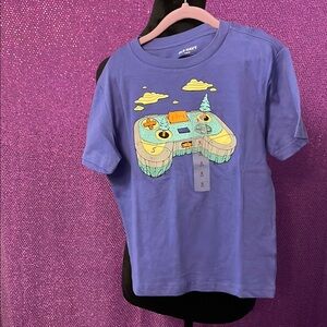 Old Navy Blue Kids Tee with Game Controller Design